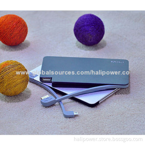 Ultra-thin Design Portable Power Bank, 10,000mAh Capacity